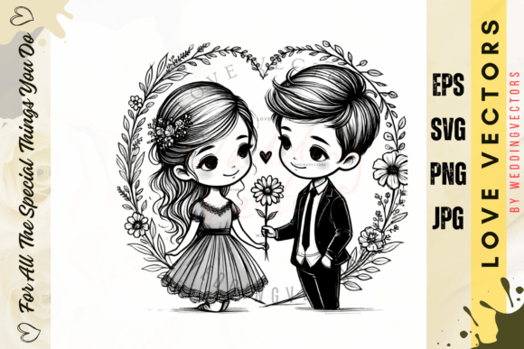 C711 Love Vectors: Crafting a Timeless Wedding Aesthetic