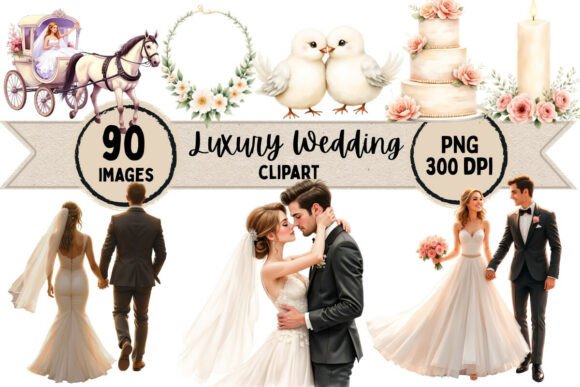 Crafting Timeless Romance: The Luxury Wedding Clipart Collection