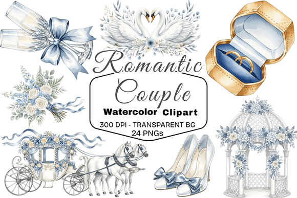 Crafting Timeless Romance with a Watercolor PNG Bundle