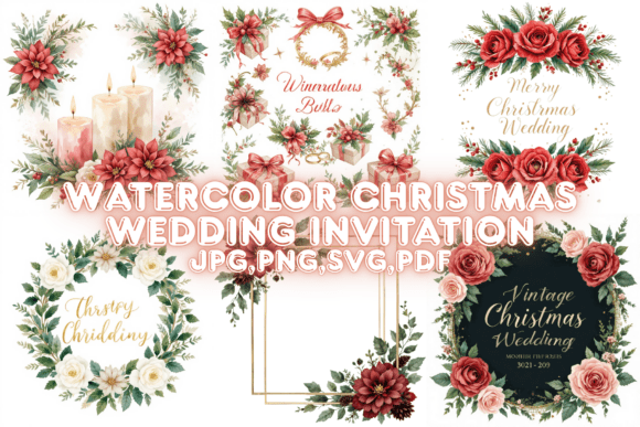 Designing a Cozy Holiday Wedding with Watercolor Christmas Invitation Art
