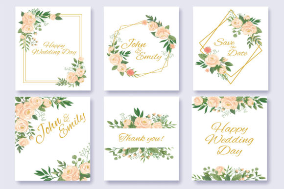 Elegant Floral Frames for Your Wedding Invitations