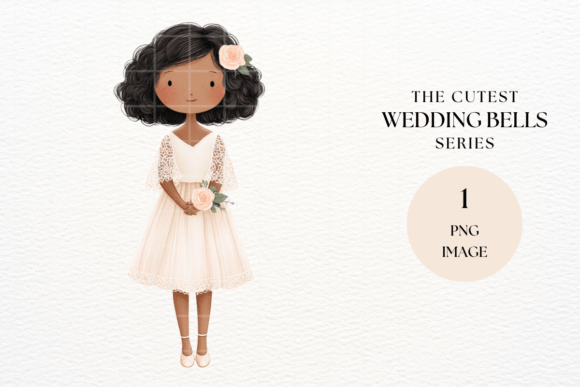 Flower Girl Watercolor Clipart: A Whimsical Wedding Design Element