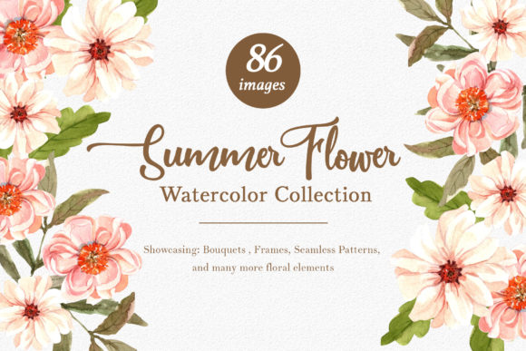 Summer Flower Wedding Watercolor: A Blooming Design Asset