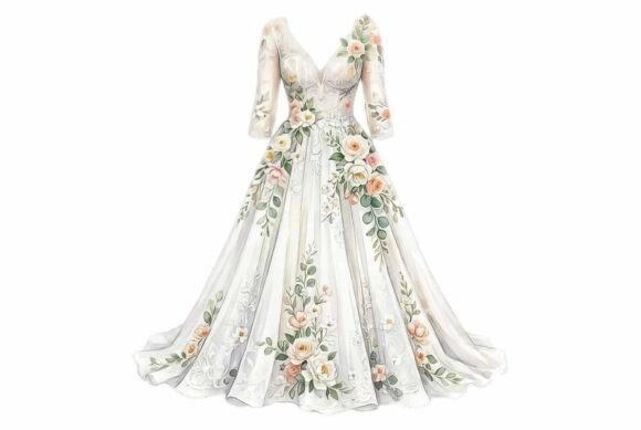The Art of Romance: Using Wedding Dress Clipart in Modern Design