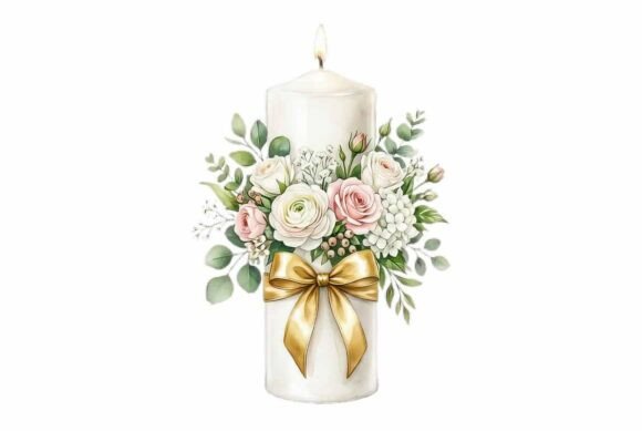The Soft Glow of Floral Elegance: Wedding Candle Design