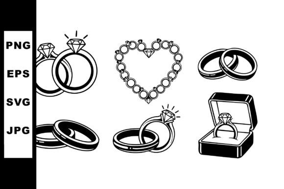 Timeless Romance: The Wedding Rings Heart Diamond Set