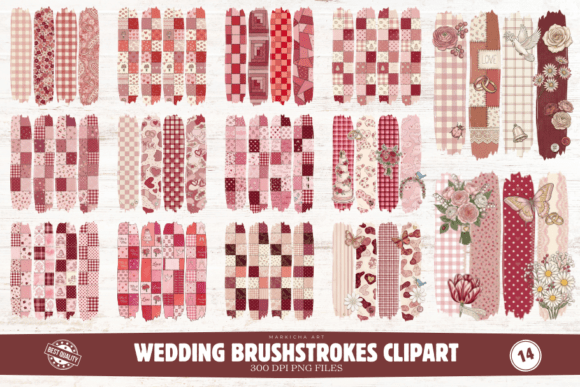Wedding Brushstrokes: Artistic Clipart for Modern Creators